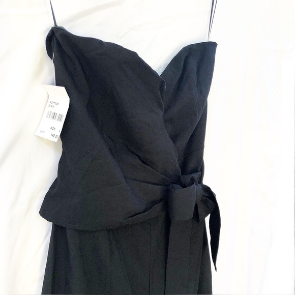 ASTR THE LABEL | NWT ZION STRAPLESS TIE WAIST WIDE LEG JUMPSUIT IN BLACK LARGE - Picture 10 of 15
